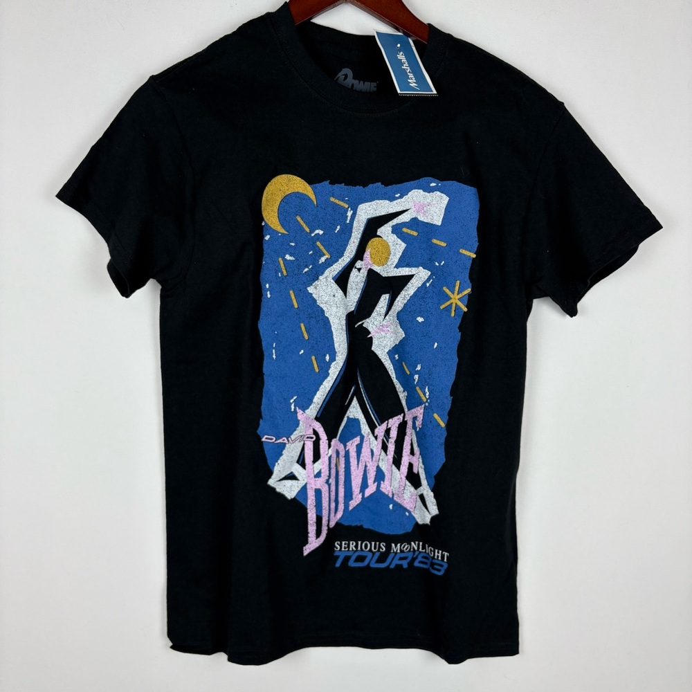 NWT‎ David Bowie Graphic Serious Moonlight Tour '83 T-Shirt